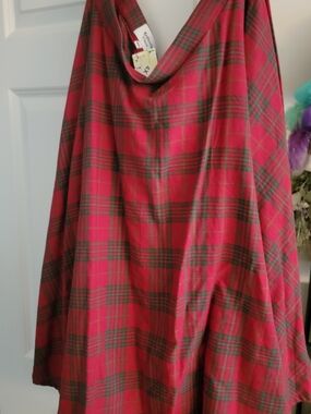 Magnolia Place Red Plaid 50's Swing Skirt